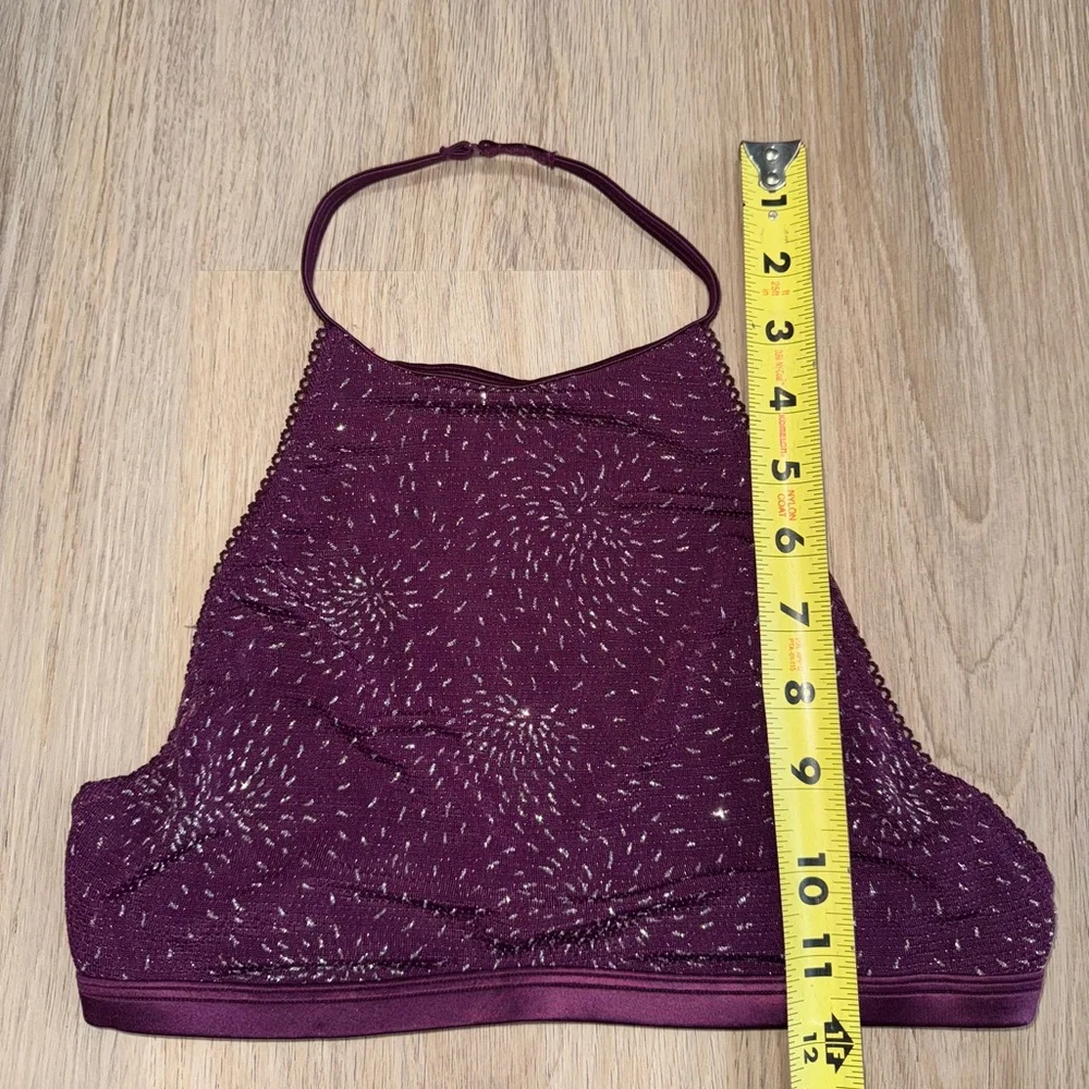 Victoria’s Secret Burgundy High Neck Halter Bralette- Size Small